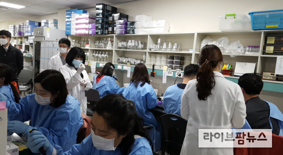 검역본부는 지난 12일부터 3일간 전국 시·도 가축방역기관 담당자 28명을 대상으로 ASF 정밀진단 이론 및 실습교육을 가졌다.