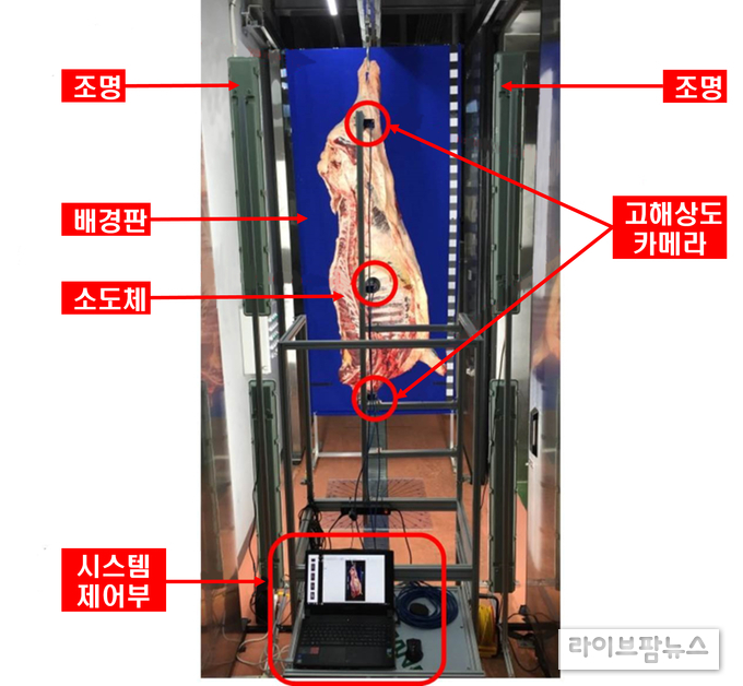 온라인용 소 도체 산육량 자동 측정시스템