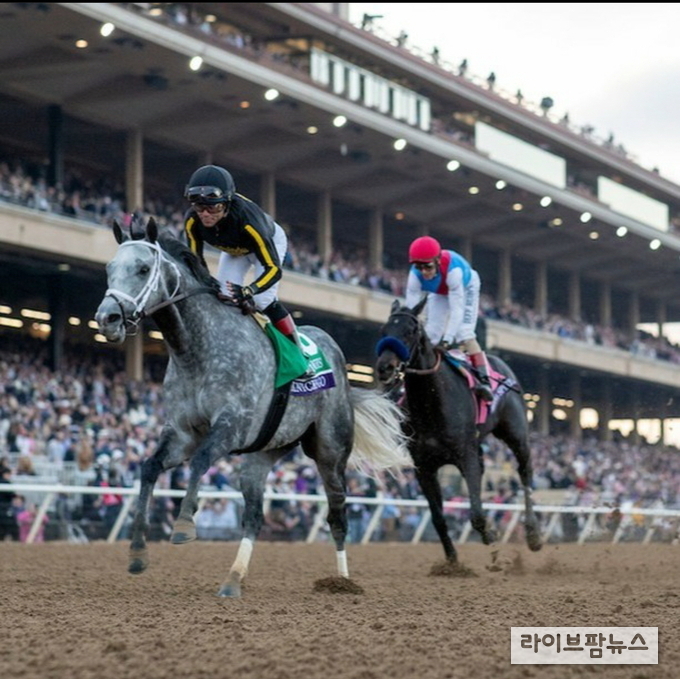 한국마사회 닉스고 브리더스컵 클래식 우승장면.<출처 breeders cup> 