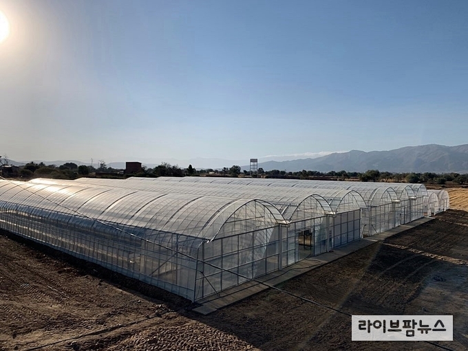 농어촌공사는 볼리비아 씨감자생산체계 구축및생산기술 전수사업을 통해 구축한 시설을 볼리비아 정부에 인계했다. 사진은 양액재배온실 및 육묘하우스 전경.