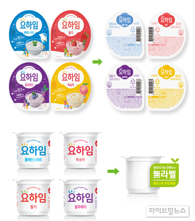 서울우유 요하임 무라벨 리뉴얼 출시