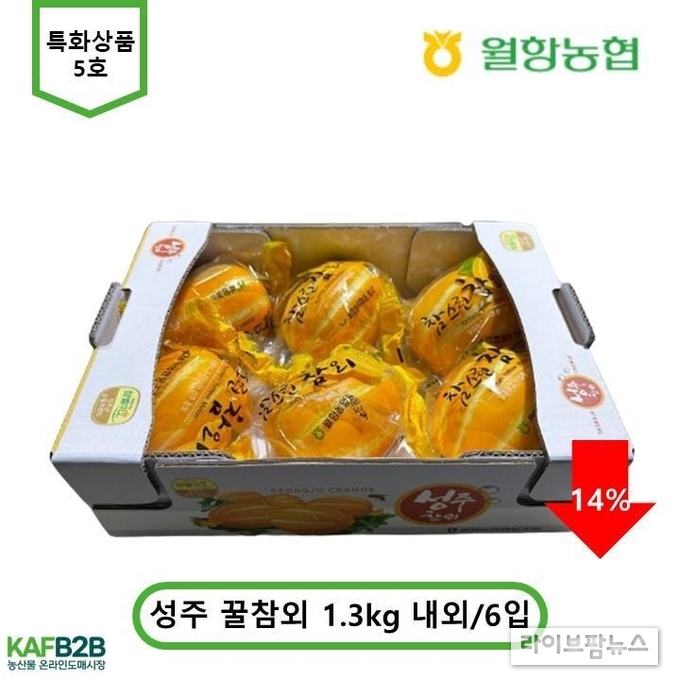 농산물 온라인도매시장 5호 특화상품 ‘성주 꿀참외’