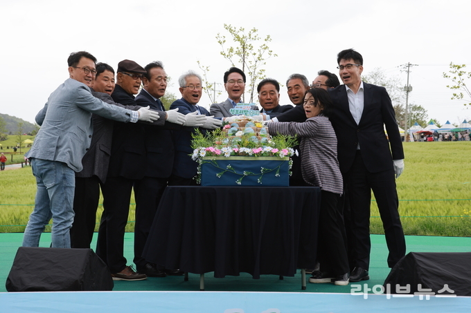 지난해 고창청보리밭축제 개막식 모습.(사진=고창군)