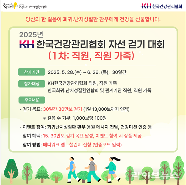 2025 KH한국건강관리협회 자선 걷기대회 포스터.(사진=KH한국건강관리협회)