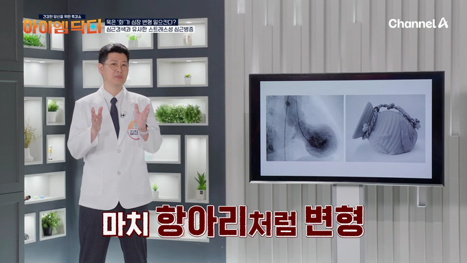 김진호 내과 전문의가 채널A ‘아이엠 닥터’에서 급성 심근경색 강연을 하고 있다. / 출처 : 채널A 아이엠닥터 갈무리