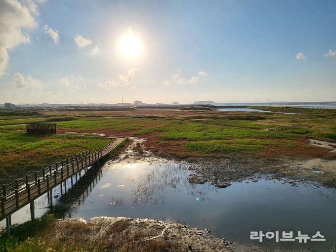세계자연유산 고창갯벌을 품고있는 심원면 두어마을.(사진=고창군)