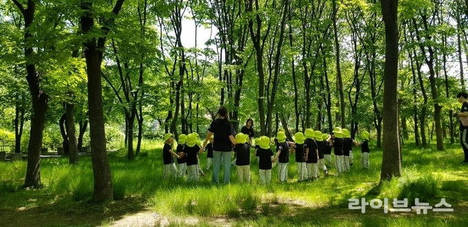 산림청 국립산림과학원은 위성사진을 기반으로 서울시 자치구별 평균 지표 온도와 도시숲 지도를 분석한 결과, 자치구별 도시숲 면적 비율에 큰 편차가 있음을 확인했다. 사진은 양재 시민의 숲.
