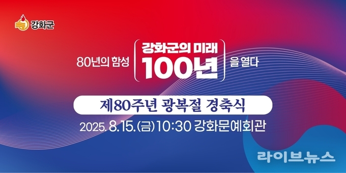 강화군 제80주년 광복절 경축식 안내 이미지.(사진=강화군)