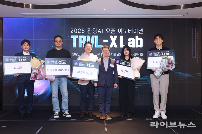 <strong>관광AI 오픈이노베이션 실증 참여 기업 선정 기념 사진</strong>