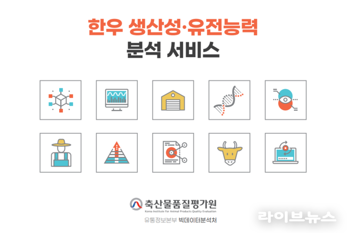 한우 생산성·유전능력 분석 서비스 매뉴얼 표지.