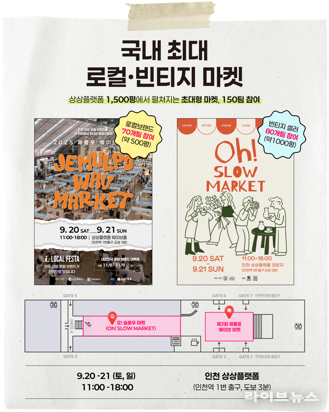 국내 최대 로컬·빈티지마켓 행사 안내 포스터.(사진=인천관광공사)