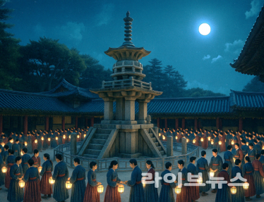 빛으로 쓰는 이야기 IN 불국사 탑돌이 퍼레이드 이미지.(사진=웹브라이트)