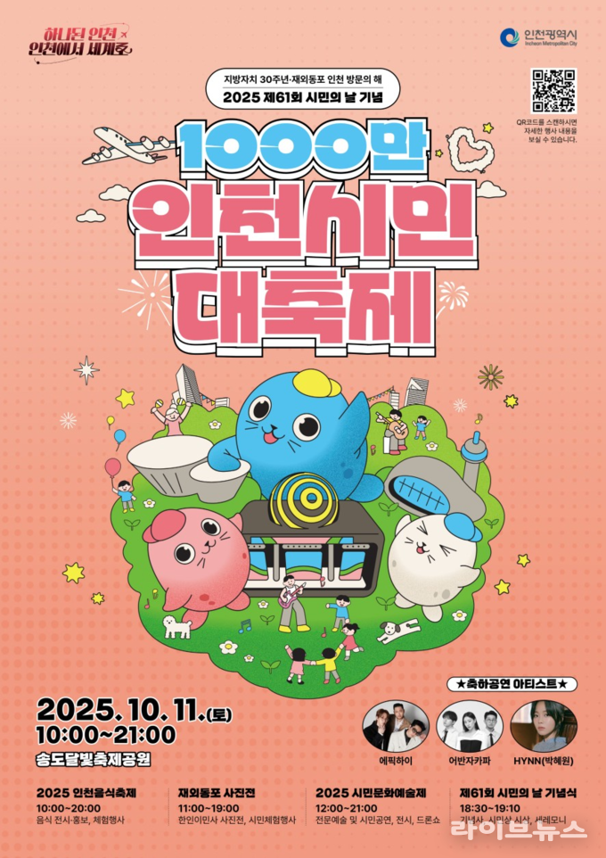 제61회 시민의 날 기념행사 포스터.(사진=인천시)