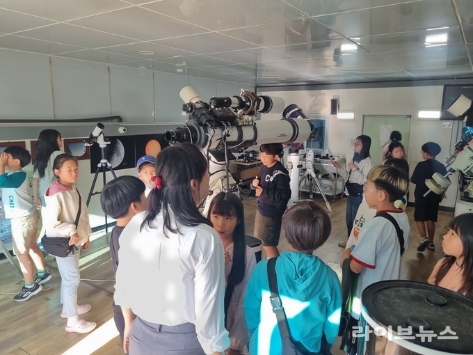 항공우주를 주제로 한 찾아가는 과학캠프.(사진=인천대학교)