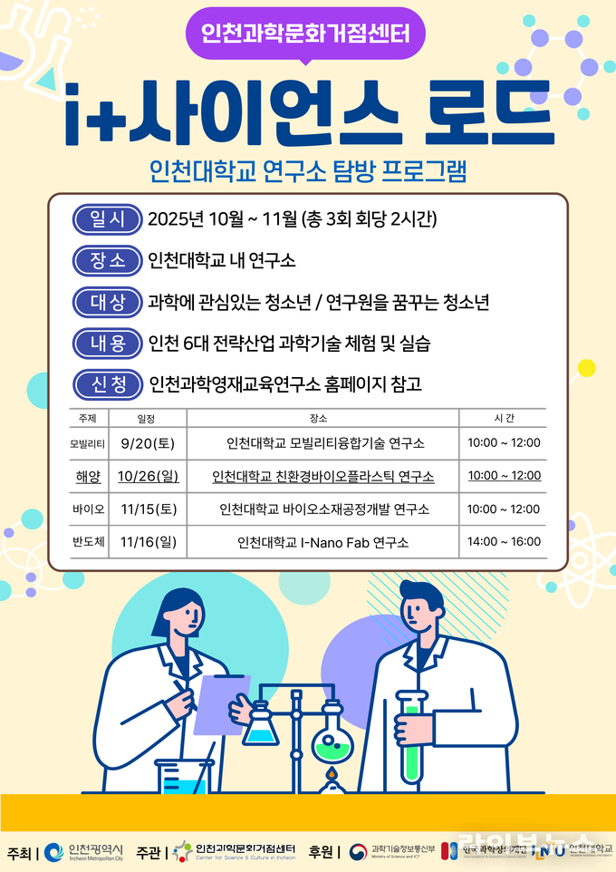 i+사이언스로드 안내 포스터.(사진=인천대학교)