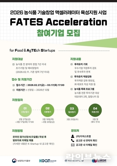 더넥스트랩-스타트업리서치, 농식품 스타트업 액셀러레이팅 프로그램 '... - 뉴스 썸네일 이미지